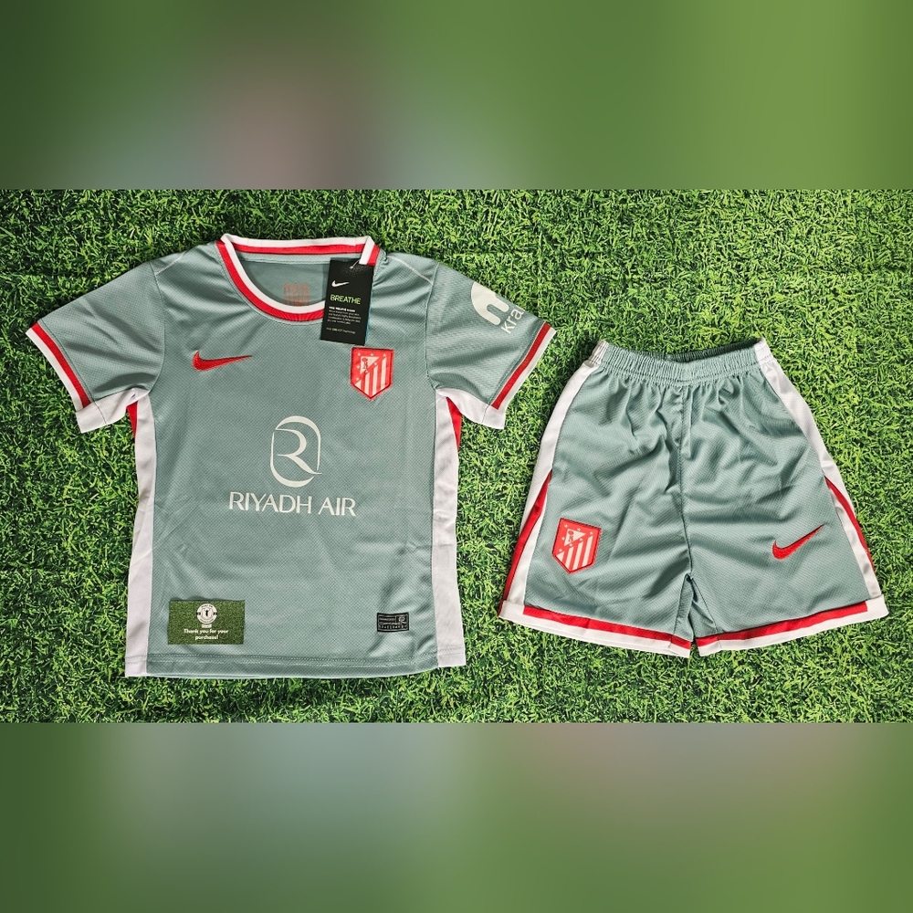 Kids Atlético Madrid Away 24/25 soccer uniform